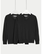 Marks & Spencer Set de pulovere tricotate fin - 2 piese - Negru