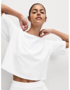 Marks & Spencer Tricou crop din material terry - Alb