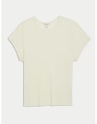 Marks & Spencer Tricou cu decolteu rotund - Alb fildes