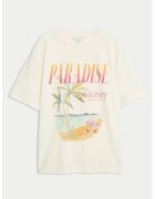 Marks & Spencer Tricou lejer cu imprimeu - Galben/Bej/Albastru