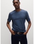 Marks & Spencer Tricou regular fit cu decolteu la baza gatului - Albastru prafuit/Albastru