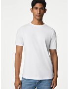 Marks & Spencer Tricou slim-fit din bumbac - Alb