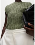Marks & Spencer Tricou texturat cu decolteu la baza gatului - Verde