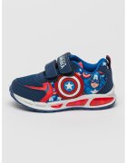 Marvel Pantofi sport cu LED Captain America - Rosu/Alb/Bleumarin