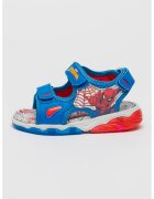 Marvel Sandale cu velcro si lumini Spider-man - Rosu/Alb/Albastru royal