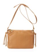 Massimo Castelli Geanta crossbody de piele cu fermoar - Caramel