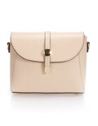 Massimo Castelli Geanta crossbody din piele cu bareta detasabila - Piersica