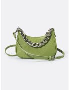 Massimo Castelli Geanta crossbody din piele - Verde fistic