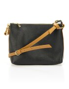 Massimo Castelli Geanta crossbody dreptunghiulara din piele - Negru