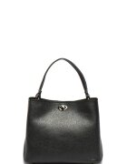 Massimo Castelli Geanta tote de piele cu bareta detasabila - Negru