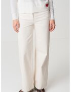 Max&Co Blugi drepti cu talie inalta - Alb fildes