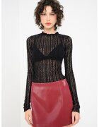 Max&Co Bluza cu aspect semitransparent Iside - Negru/Transparent