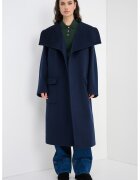 Max&Co Palton lejer din amestec de lana si casmir cu cordon - Bleumarin