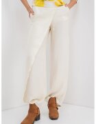 Max&Co Pantaloni cu croiala ampla si talie inalta - Alb fildes