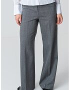 Max&Co Pantaloni de lana cu croiala ampla - Gri inchis