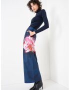 Max&Co Pantaloni evazati cu teminatii ajustabile la glezna Tremiti - Alb/Albastru ultramarin/Roz
