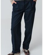 Max&Co Pantaloni relaxed fit cu talie medie - Albastru ultramarin/Galben mustar
