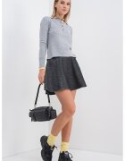 Max&Co Pulover din amestec de casmir cu guler ascutit - Gri melange