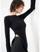 Max&Co Pulover din bumbac si casmir Carta - Negru
