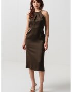 Max&Co Rochie de satin - fara maneci - Maro inchis