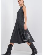 Max&Co Rochie midi fara maneci -cu croiala in A Saphir - Negru melange