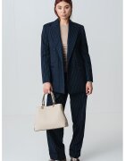 Max&Co Sacou cu model in dungi - Albastru ultramarin/Galben mustar