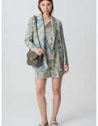 Max&Co Sacou cu model si buzunare laterale - Albastru azur/Verde masliniu/Verde sparanghel