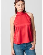 Max&Co Top satinat cu funda - Rosu inchis