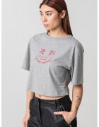 Max&Co Tricou crop cu imprimeu text Babele - Gri deschis