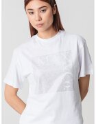 Max&Co Tricou cu strasuri Cesta - Alb/Argintiu