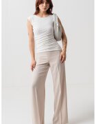 Max&Co Tricou stroat cu decolteu rotund Sfoglia - Alb