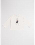Mayoral Bluza cu imprimeu grafic - Alb fildes/Roz prafuit/Bleumarin