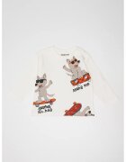Mayoral Bluza cu imprimeu grafic - Alb/Gri