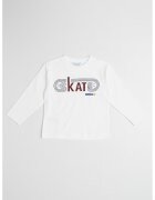 Mayoral Bluza de bumbac - Alb/Visiniu