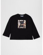 Mayoral Bluza de bumbac cu decolteu la baza gatului - Negru