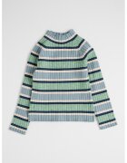 Mayoral Bluza striata cu dungi - Albastru prafuit/Verde pal/Bej deschis