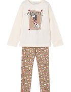 Mayoral Compleu pentru copii bluza si colanti - kaki/crem