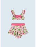 Mayoral Costum de baie cu doua piese si imprimeu tropical - Roz pastel