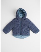 Mayoral Geaca reversibila cu gluga si model floral - Albastru inchis