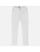Mayoral Pantaloni copii - croiala la moda - 2 buzunare - ecru - bumbac -