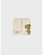 Mayoral Pantaloni scurti cu snur si imprimeu cu dinozaur - Maro camel