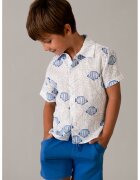 Mayoral Pantaloni scurti din amestec de bumbac cu snururi - Albastru royal/Albastru indigo