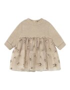 Mayoral Rochie casual fete - bej - 52% poliester - 46% bumbac - 2% elastan -