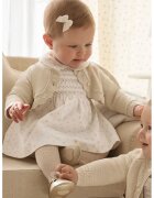 Mayoral Rochie cu guler Peter Pan - Alb