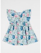 Mayoral Rochie cu maneci scurte si imprimeu floral - Verde/Roz/Albastru