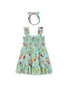 Mayoral Rochie de vara fete 3939 - Bumbac - Verde - Verde