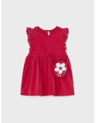 Mayoral Rochie evazata cu geanta crossbody - Rosu inchis