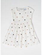 Mayoral Rochie evazata cu imprimeu floral si maneci bufante - Negru/Maro deschis/Alb optic