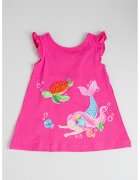 Mayoral Rochie evazata din amestec de bumbac cu imprimeu - Albastru pastel/Roz fandango/Verde pal