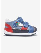 Mayoral Sandale cu velcro si insertii de piele - Albastru inchis/Bleumarin